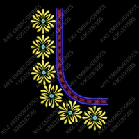 Blouse Design No : MSM-010 - Simple Border, U Shape