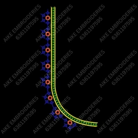 Blouse Design No : MSM-015 - Full Sleeve, U Shape, Kutch Work