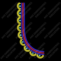 Blouse Design No : MSM-023 - Simple Border, U Shape