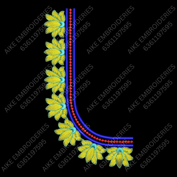 Blouse Design No : MSM-025 - Simple Border, U Shape