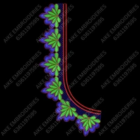 Blouse Design No MSM-045 - Simple Border, U Shape