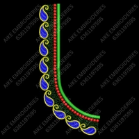 Blouse Design No MSM-046/1 - Simple Border, U Shape