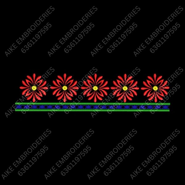 Blouse Design No : MSM-010 - Simple Border, U Shape