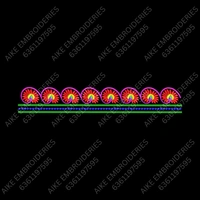 Blouse Design No : MSM-012 - Simple Border, U Shape