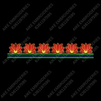 Blouse Design No : MSM-025 - Simple Border, U Shape