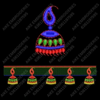 Blouse Design No MSM-032 - Simple Border, U Shape