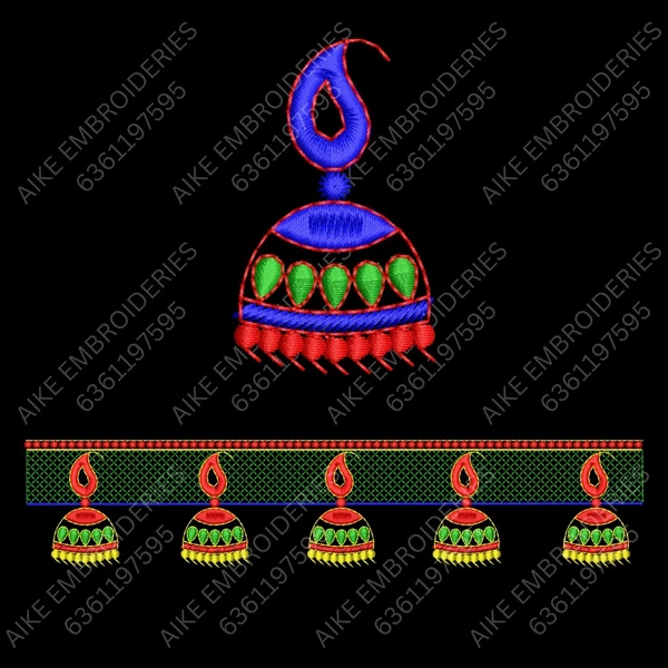 Blouse Design No MSM-032 - Simple Border, U Shape