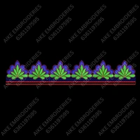 Blouse Design No MSM-045 - Simple Border, U Shape