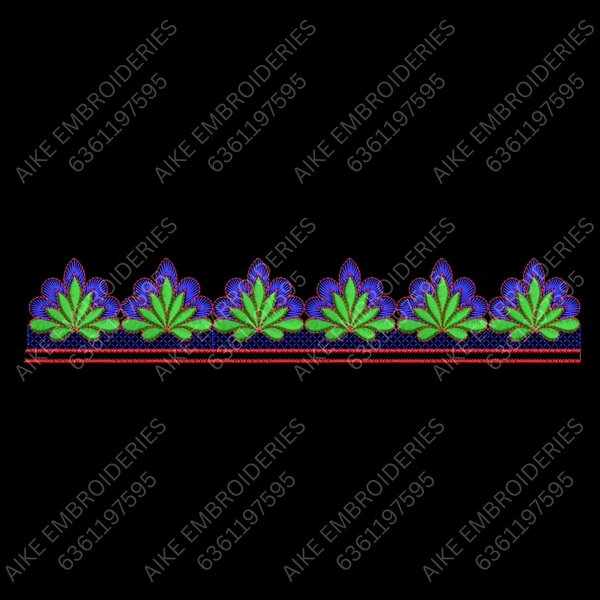 Blouse Design No MSM-045 - Simple Border, U Shape