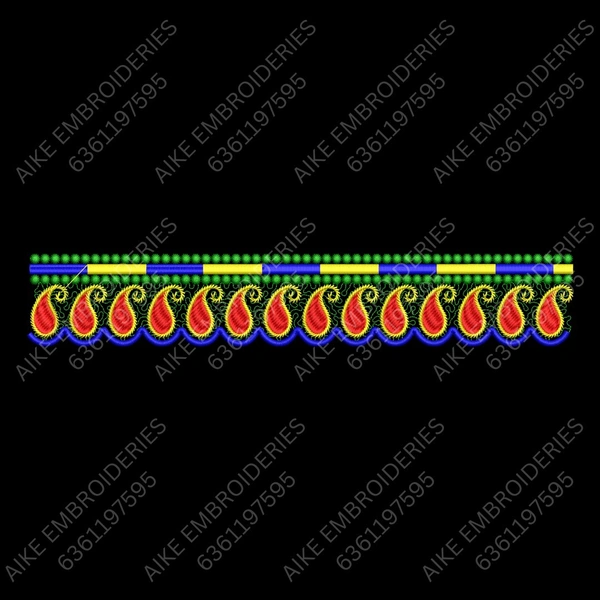 Blouse Design No MSM-046/1 - Simple Border, U Shape