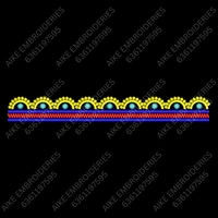 Blouse Design No : MSM-023 - Simple Border, U Shape