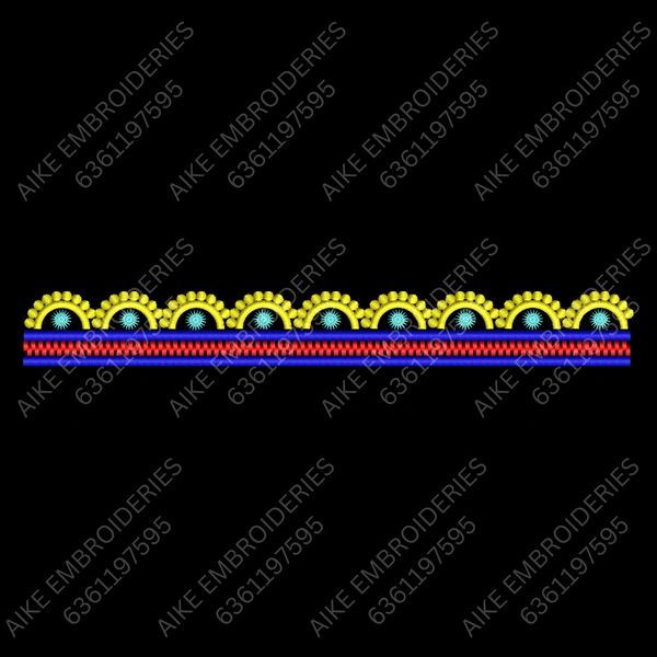 Blouse Design No : MSM-023 - Simple Border, U Shape