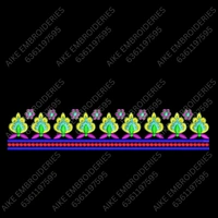 Blouse Design No MSM-035 - Simple Border, U Shape