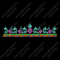 Blouse Design No MSM-037 - Simple Border, U Shape