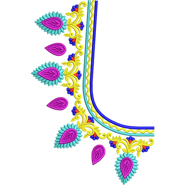 Blouse Design No :MSM - 903 - U Shape, Simple Border