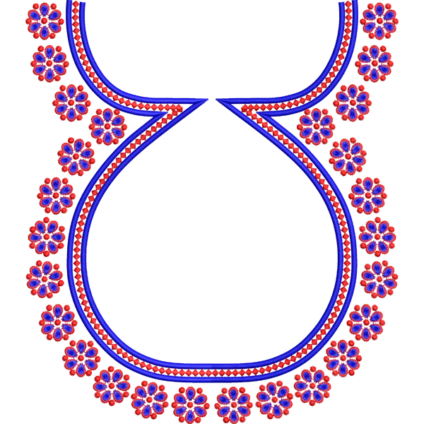 Blouse Design No :MSM - 904 - Pot Neck, Simple Border