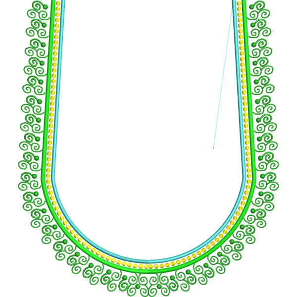 Blouse Design No : AE-009 - Full Sleeve, U Shape