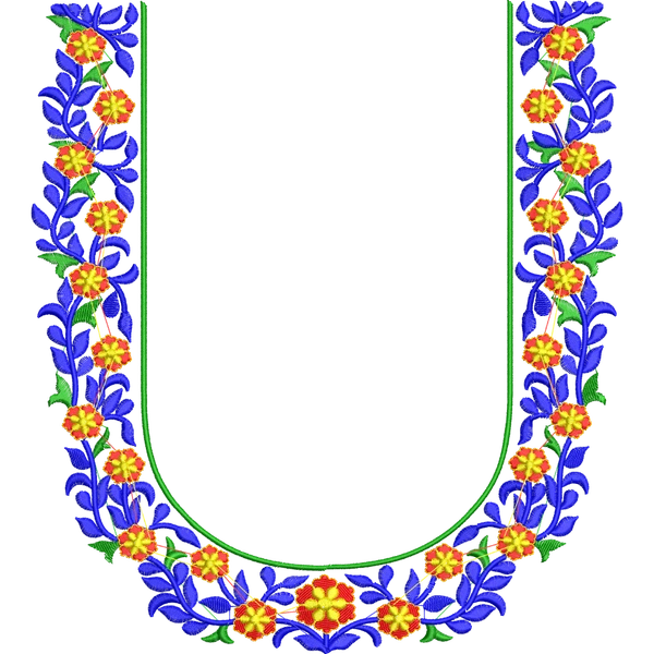 Blouse Design No : AE-012 - Butta, U Shape