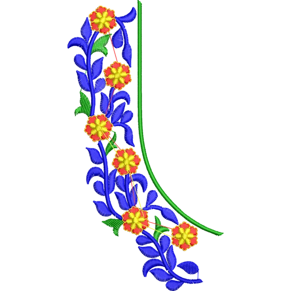 Blouse Design No : AE-012 - Butta, U Shape