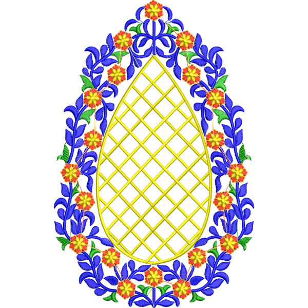 Blouse Design No : AE-012 - Butta, U Shape