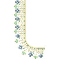 Blouse Design No : AE-013 - Simple Border, U Shape