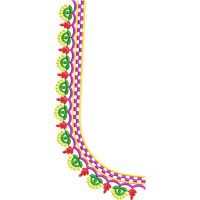 Blouse Design No : AE-014 - Simple Border, U Shape