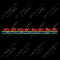 Blouse Design No MSM-001 - Simple Border, U Shape