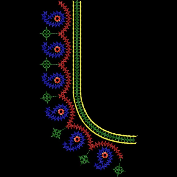 Blouse Design No : MSM-082 - Simple Border, U Shape