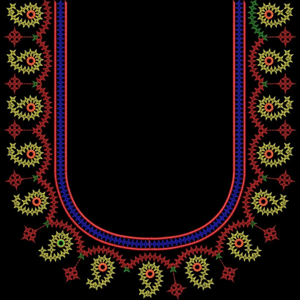 Blouse Design No : MSM-082 - Simple Border, U Shape