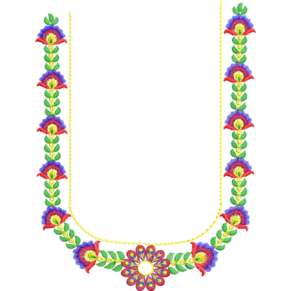 Blouse Design No :MSM - 415 - U Shape, Simple Border
