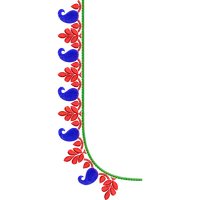 Blouse Design No MSM-049 - Simple Border, U Shape