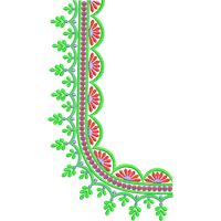 Blouse Design No : BH293 - Simple Border, U Shape