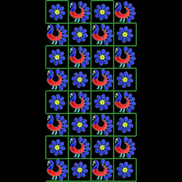 Blouse Design No : MSM-086 - Simple Border, U Shape