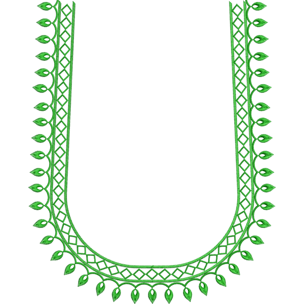 Blouse Design No : D976 - Border With Butta, U Shape