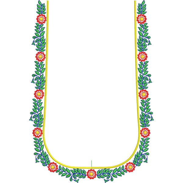 Blouse Design No :JC4663/3 - Simple Border, U Shape