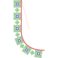 Blouse Design No : AE-006 - Mirror Work, Full Sleeve, U Shape