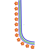 Blouse Design No : AE-008 - Simple Border, U Shape