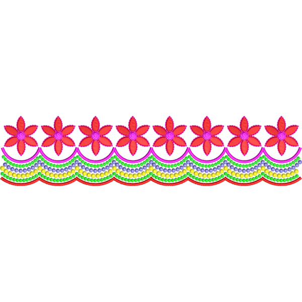 Blouse Design No : HB2001 - Simple Border, U Shape