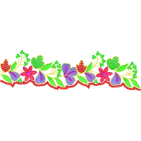 Blouse Design No : HB2001/2 - Simple Border, U Shape