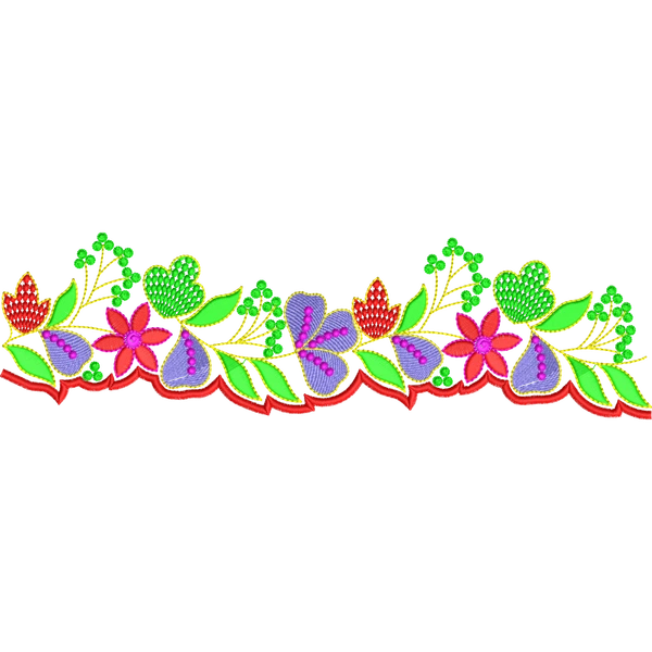 Blouse Design No : HB2001/2 - Simple Border, U Shape