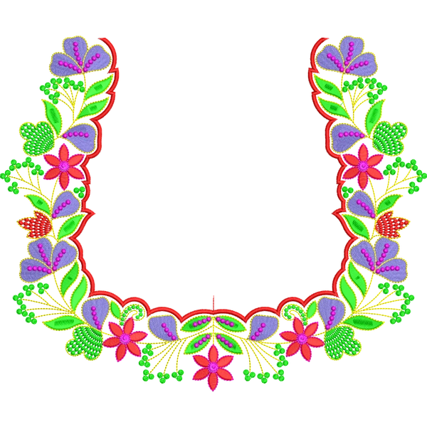 Blouse Design No : HB2001/2 - Simple Border, U Shape