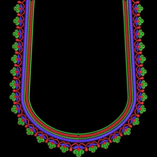 Blouse Design No MSM-051 - Simple Border, U Shape