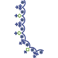 Blouse Design No : HBA534/1 - Mirror Work, Full Sleeve, U Shape