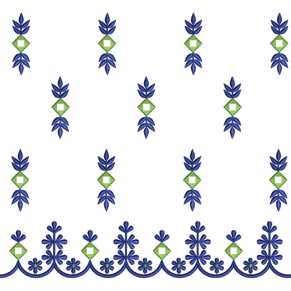 Blouse Design No : HBA534/1 - Mirror Work, Full Sleeve, U Shape