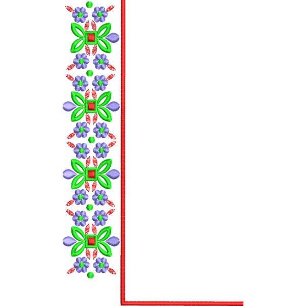 Blouse Design No : HC712/2 - Simple Border, U Shape