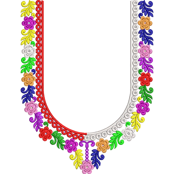 Blouse Design No : HSW-BR-001 - Boring, Simple Border, U Shape