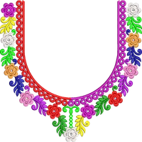 Blouse Design No : HSW-BR-001 - Boring, Simple Border, U Shape