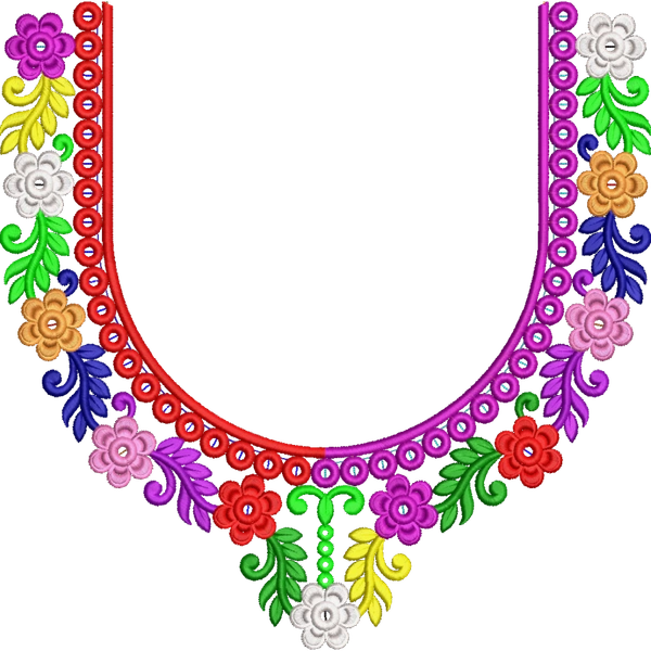 Blouse Design No : HSW-BR-001 - Boring, Simple Border, U Shape