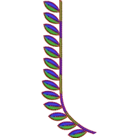 Blouse Design No : HSW-M-087 - Simple Border, U Shape
