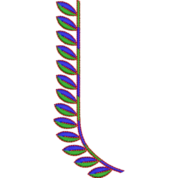 Blouse Design No : HSW-M-087 - Simple Border, U Shape